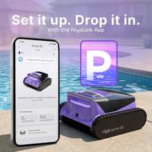 Niya Sonar 60 Cordless Robotic Vacuum Pool Cleaner from the Creators of Dolphin, Wi-Fi Connected, Waterline & Sun Ledge Cleaning, Ideal for Pools up to 50ft