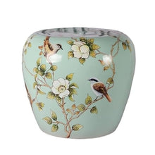 Ceramic Garden Stool Decorative Garden Stools Rustic Ceramic Stool Ornament Small Coffee Table Side Table Cooler Pier Bathroom Stool Flower Bird Shoe Changing Stool Living Room Garden Stool Ceramic