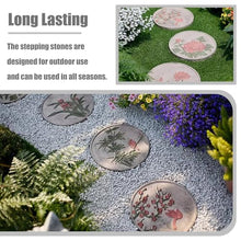 Elitix Stepping Stone Flower Carving Stones Classical Style, Decorative Walkway Stepping Stone for Outdoor Garden Flowerbed, Lawn Step Yard Stones for Pathway(Color:Peony,Size:3 pcs)