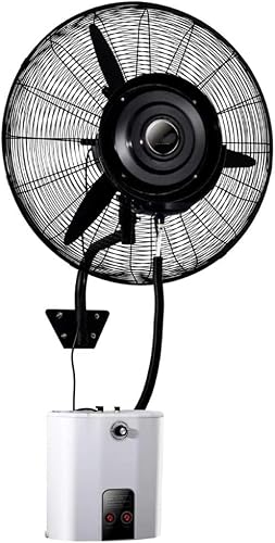 DFEDHF Ourdoor Wall-Mounted Misting Fan, Electric Oscillating Spray Fan, with Water Atomizing Standing Fan, Remote Control Dust Fan,Ideal for Camping, Patios, Picnics, 65CM