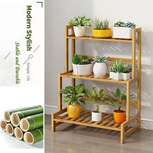ZOCWJK Plant standBamboo Plant Stand Indoor Outdoor Tiered Plant Shelves Flower Shelf Tall Large Flower Pot Stand Flower Pot Holder Display Stand Corner Ladder Planter,