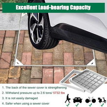LWJQRSP Rectangular Manhole Cover with Stainless Steel 304 e Invisible Decorative Sewer Pit Cover for Driveway Courtyard 40x60 cm & Aesthetic Solution