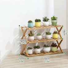 Bamboo Plant Flowers Display Storage Rack Stand Indoor Display Shelf Balcony Flower Stands Bookshelf Shoe Rack (Size : 3 Layers)