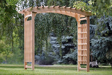 All Things Cedar 8-Ft Garden Arbor Trellis for Climbing Plants Natural