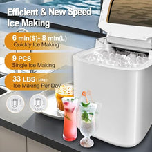 2L Small Ice Maker Machine,Electric Ice Dispenser with Scoop & Basket,Self-Cleaning,Smart Touch Panel for Home/RVs/Office/Bar