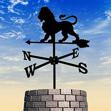 Metal Weathervane Outdoor Iron Wind Vane Stainless Steel Yard Weather Vane Wind Direction Indicator Lion Wind Measuring Tool (Lioness) (Male Lion)