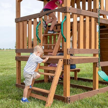 Backyard Discovery Highlander All Cedar Wooden Swing Set Light Brown