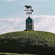 Weathervane - Cows Weather Vane Measuring Tools Retro Wind Vane Weather Vane Roof Mounted Wind Direction Indicator for Sheds Garden Mount Yard Barns Decoration
