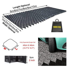 Geogrid Driveway, Gravel Grid Heavy Duty Geocell Ground Grid Stabilizer for Outdoor Parking Lots Garden Walkways, 2/3/ 4/6/ 7/9/ 10 M Gravel Pavers, Filled Load 3000KG ( Color : W x L , Size : 6x9 m/2