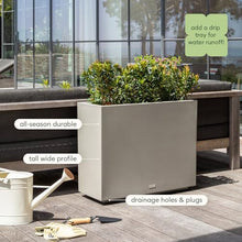 Veradek Block Series Span Planter - Tall Rectangular Outdoor Planter