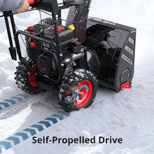 AMERISUN 24-Inch Gas Snow Blower with 212cc 4-Cycle OHV Engine, Recoil Start, 40Ft Snow Throwing for Decks, Driveways, and Sidewalks