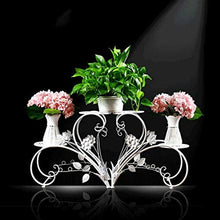 MIIKHI Multiple Plant Stand Flower Rack Nordic Wrought Iron Flower Stand Balcony Living Room Multi-Story Indoor Creative Fashion Flower Stand White Flower Stand Plant Display R