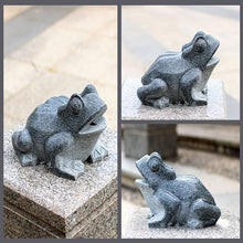 Frog Spitter Statue, Outdoor Garden Figurines, Granite Decorations for Desk Office Bedroom Outdoor Yard Lawn(18x30x20cm/7x11.8x8in)