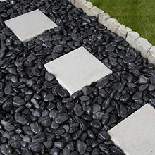 MARGO GARDEN PRODUCTS Rainforest Super Polished Pebbles 2200 lb Super Sack Medium Black