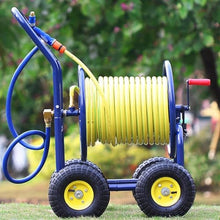 Household Car Wash Cleaning Hose Storage Rack, Outdoor Large Garden Hose Reel Cart with Wheels, Agriculture Irrigation Cart with Hose, Industrial Style Decoration Affordable Home Hose Set ( Color : 80