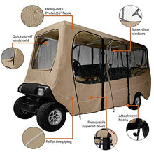 Classic Accessories Fairway Golf Cart Deluxe Enclosure Light Khaki