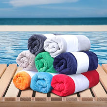 Superior Cabana Cotton Lounge Chair Cover, Outdoor Towel/Chaise Furniture Covers, Terry Cloth, Beach, Spa, Swim Accessories, Pool Chair Cover, Soft, Quick Drying, 32" x 102", Set of 6, Dark Green