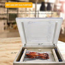 HayWHNKN Stainless Steel Chamber Vacuum Sealer with Dual Purpose Sealing Bar