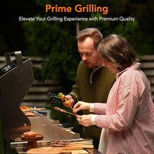 Electactic Heavy-duty Propane Gas Grill, SUS304 Stainless Steel 6-Burner BBQ Grill with 4 Main Burners, 1 Infrared Rear Burner, 1 Side Burner and LED Lights, High Performance Outdoor Grilling