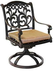 Patio Land Mandalay 9pc Outdoor Patio Dining Set Dark Bronze Sesame