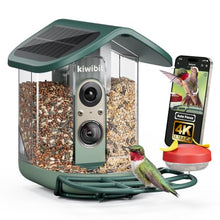 Solar Bird Feeder with Camera, 4K Auto Focus, Kiwibit Bird Feeder 2 Pro