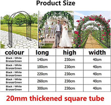 IBOWZ Garden Arch Trellis 1 Set Heavy Duty Rose Archway Wedding Garden Arch, Metal Arbour Trellis Flower Stand, 140cm, 180cm, 220cm, 260cm, 300cm, for Climbing Plants Great, with Base