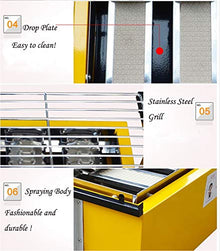TEOYETTSF BBQ Grill Gas Burners Yellow Glass Shield Barbecue for Outdoor Preferential