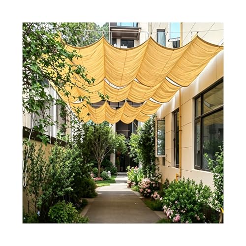 HBOOMOEM Wave Sun Shade, Telescopic Canopy Pergola Cover, Retractable Wave Canopy Pergola Cover, Includes Installation Kit; Suitable for Gazebos, Patios, and Porches.(W:3m/9.84ftxL:18m/59ft)
