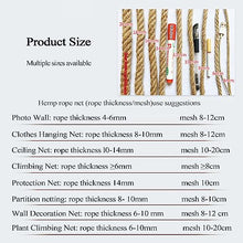 Rustic Fence Hemp Rope Net,Banister Decoration Netting for Chicken Coop Deer Fence Monkey Bar Poultry Nest,Small Animal Climbing Mesh for Bird Parrot Cat,Jungl(Size:4M×10M(13.1FT×32.8FT),Color:Jute)