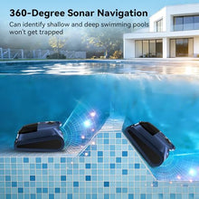 Sat30 Sonar Navigation Pool Vacuum for Inground Above Ground Pools, Climb Stairs Pool Cleaner with 3 Modes, Powerful Suction, Self-Parking, Wall&Waterline Cleaning Pool Robot, Clean Up to 2150 Sq.Ft