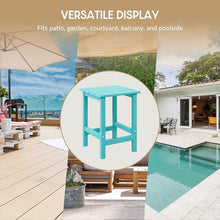 WestinTrends Malibu 3-Pieces Adirondack Chairs Set with Side Table, All Weather Outdoor Seating Plastic Patio Lawn Chair Folding for Outside Porch Deck Backyard, Turquoise