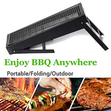 TEOYETTSF Folding Outdoor Barbecue Grill Iron Rotisserie Chicken Meat Kebab Roasting Rack Portable Camping Picnic BBQ Charcoal Stove Stand