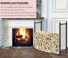 YHdtUO Firewood Rack Fireplace Firewood Rack 3.8 Ft, Indoor Firewood Holder Outdoor Firewood Storage Rack, Logs Stand Stacker Holder for Deck, Patio, Garden, and Porch,