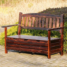 Meihkkud Storage Seat, Garden Bench with Backrest,Wooden Storage,All Weather Resistant,Garden Balcony(125 * 59.5 * 88cm/48.2 * 23.4 * 34.6in)