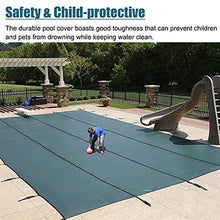 Heavy Duty Round Pool Cover Winter,In-Ground Swimming Pool Safety Cover,Green Mesh,5ft/6ft/7ft/8ft/10ft/12ft/14ft/15ft/18ft/24ft Large,Custom Size (Size : 18ft/5.5m)