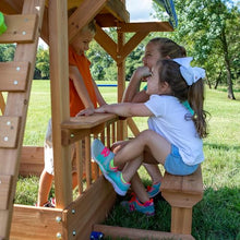 Backyard Discovery Beach Front Cedar Swing Set with Monkey Bars Multicolor