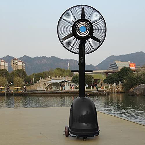 GAZOGJ Large Oscillating Misting Fan 3 Speed settings 26" Commercial Misting Fan Auto Shutoff Motor 100% Copper Motor for Industrial Agriculture 260W