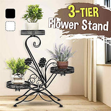 SIDUFHAOPKLL 3-Tier Metal Flower Pot Iron Shelf Stand Bonsai Holder Plants Display Rack for Home Patio Balcony Living Room Decoration