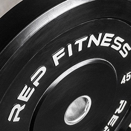 REP Bumper Plates for Strength and Conditioning Workouts 250 LB Set Black