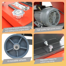 THUXEON 4-Blade Grass Cutting and Silk Kneading Machine, 220V Hay Cutter Kneader Grinder with Conveyor, 2.2KW Crushing Corn Peanuts Straw Wheat, 400-800KG/H