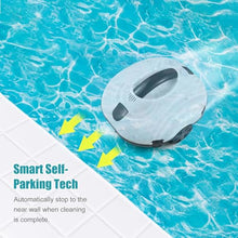 Automatic Robotic Pool Cleaner with Powerful Suction for Above and Inground Pools, Features Intelligent Route Planning and Self-Parking