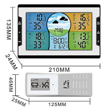 PATINS Weather Station, Digital Clock Temperature & Humidity Indicator with Warning Alarm Meteorological Station Weather Forecast Clock, for Home Garden
