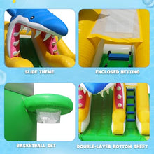 HESMAX 26FT Inflatable Water Slide with Splash Pool, PVC Thickened Material Easy Setup Outdoor Summer Water Play Toy for Kids Adults Backyard Party Use-Shark