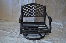 Guoml Nassau Outdoor Patio Set of 4 Swivel Rocker Club Chairs Dark Bronze