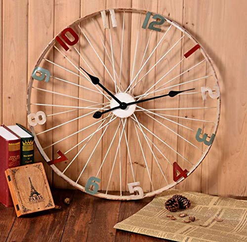 LIPJIA Wall Clock,Outdoor Garden Wall Clock,60Cm Large Silent Non-Ticking Waterproof Vintage Garden Ornament for Garden/Patio/Yard/Home