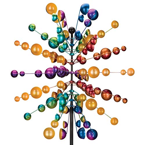 Fireworks Wind Spinner 86" 32"x32"x86" Multi Color Metal