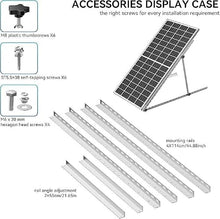KZZAAO Solar Panel Kit 18BB N-Type 200W Solar Panel Mount Brackets 12V 24.3% High Efficiency Monocrystalline PV Module
