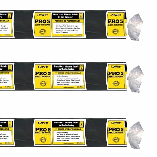 Dewitt P6 PRO 5 Weed Barrier Fabric Ground Cover Black 6' W x 250' L Pack of 3