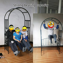 Garden Arch with Metal Frame,Arch Backdrop Stand,for Climbing Planting Plant Stand in Garden Yard Outdoor (Color : Black)