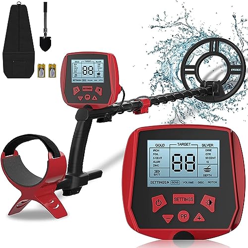 JDXQBLD Metal Detector for Adults, Upgraded Metal Finder with LCD Display, 10" High Accuracy Search Coil and 2 Alarm Mode, Adjustable Stem and Humanity Design, Pinpoint and Easy to us